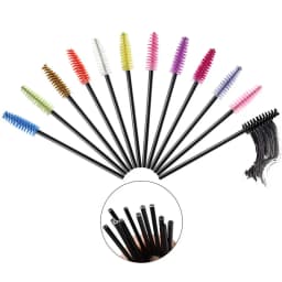 HOT 50 Pcs Disposable Hollow Rod Mascara Brush Eyebrow Eye Lash Black Wand Brushes Eyelash Extension Women Makeup Tools