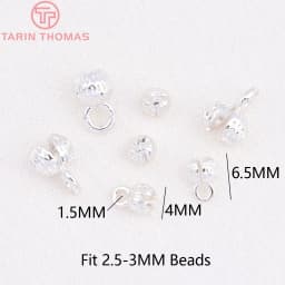 (3330)20PCS 4.3x7.5MM 24K Gold Color Plated Brass Thread Cord Wire Cover Clasps High Quality Diy Jewelry Findings Accessories