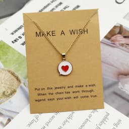 Romantic Sweet Cute Colorful Heart Shape Pendant Link Chain Necklaces for Women Girls Wedding Engagement Accessories Jewelry