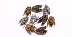 2pcs/lot Antique Bronze Hollow Flower Bead End Caps Silver Gold Spacer Apart Bead Cap For DIY Jewelry Making Finding Accessories