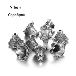 2pcs/lot Antique Bronze Hollow Flower Bead End Caps Silver Gold Spacer Apart Bead Cap For DIY Jewelry Making Finding Accessories