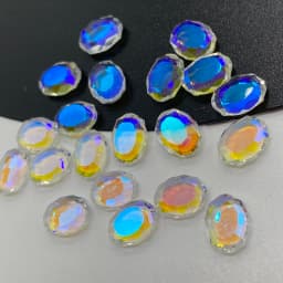 20pcs Mix Colors Crystal Nail Charms Rhinestones Baroque Mirror Pixie Fancy Stone 3D Manicure Nail Art Decoration Jewelry