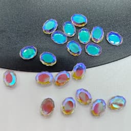 20pcs Mix Colors Crystal Nail Charms Rhinestones Baroque Mirror Pixie Fancy Stone 3D Manicure Nail Art Decoration Jewelry