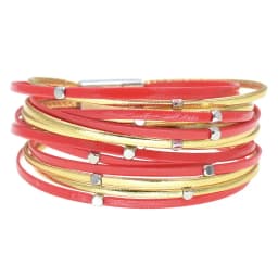 WELLMORE Leather Bracelets for Women Simple Bead Multilayer Wide Wrap Bracelet 6 Size 9 Colors Bracelets Female Jewelry Wholesal