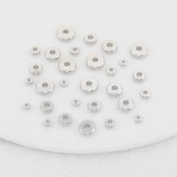 14K Gold Color Plated Brass 3mm 4mm 5mm 6mm 7mm Round Spacer Beads Flat Bracelet Beads High Quality Diy Jewelry Accessories