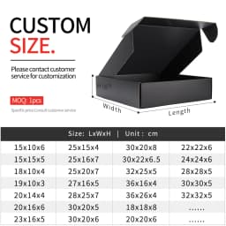 5/10/20 pcs black packaging box, express delivery cardboard box, small gift box, postal box carton