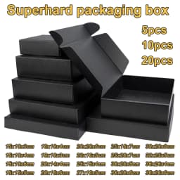 5/10/20 pcs black packaging box, express delivery cardboard box, small gift box, postal box carton