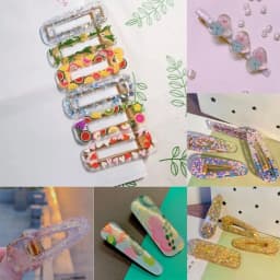 Barrettes Silicone Molds Metal Geometric Hair Clips Epoxy Resin Mold For DIY Resin Hairpin Crafts Jewelry Making Accessorires