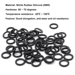 10/50pcs NBR O Ring Seal Gasket Thickness CS 3mm OD 10~80mm Nitrile Butadiene Rubber Spacer Oil Resistance Washer Round Shape