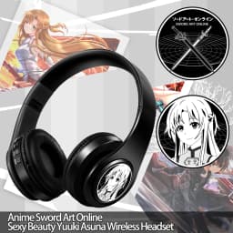 Miku Nakano Sanjiu Cosplay Bluetooth Headset 5.0 Over-ear Stereo Anime Headphones for Mobile Phone