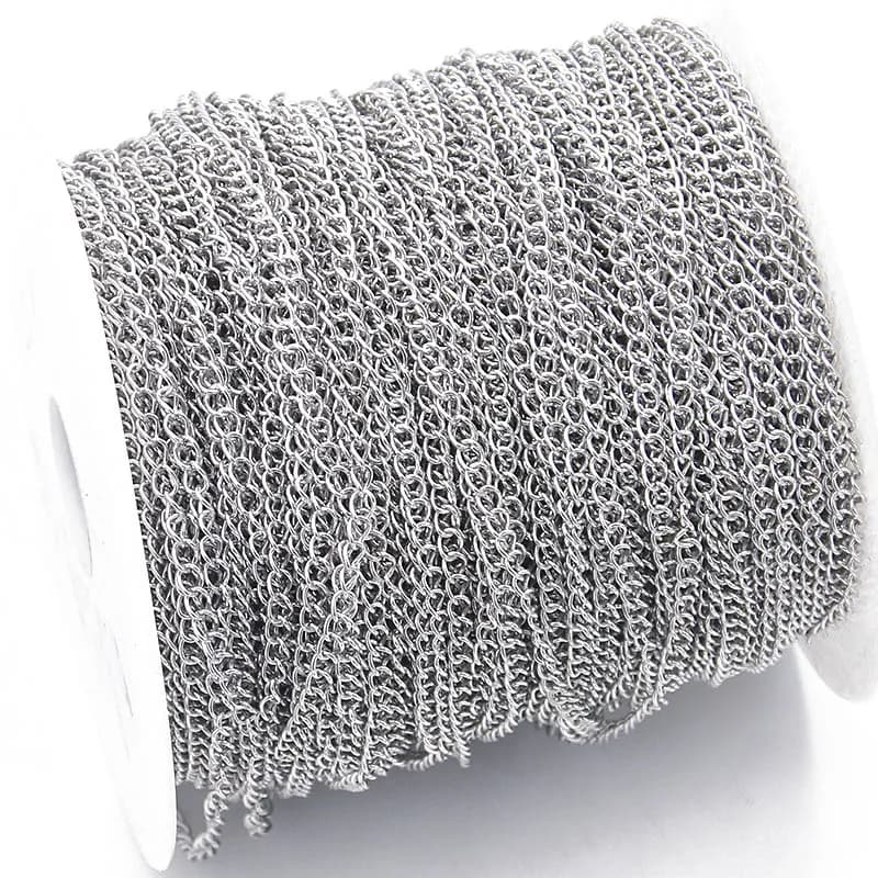 Sweet Bell 10Meters/Lot 3 Size Stainless Steel Chain Spool For DIY Handmade Jewelry Accessories Making