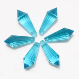 20Pcs/Lot Glass Drop Beads 8x20mm Long Bicone Shape Crystal Teadrop Pendant For DIY Making Charms Necklace Braclets Accessories