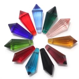 20Pcs/Lot Glass Drop Beads 8x20mm Long Bicone Shape Crystal Teadrop Pendant For DIY Making Charms Necklace Braclets Accessories