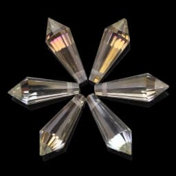 20Pcs/Lot Glass Drop Beads 8x20mm Long Bicone Shape Crystal Teadrop Pendant For DIY Making Charms Necklace Braclets Accessories