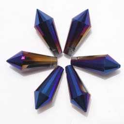 20Pcs/Lot Glass Drop Beads 8x20mm Long Bicone Shape Crystal Teadrop Pendant For DIY Making Charms Necklace Braclets Accessories