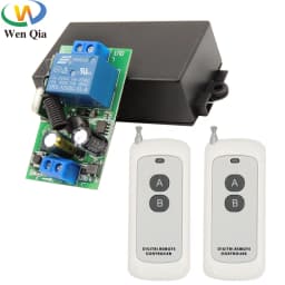 433MHz Wireless Universal Wide Range 500m Remote Control AC 220V 1CH 2 Gangs RF Relay Receiver and Transmitter for Light/Bulb/LE