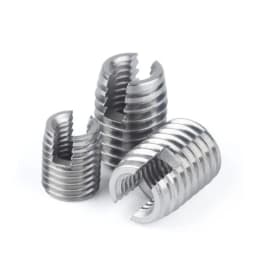 M2 M3 M4 M5 M6 M8 M10 Stainless Steel 302 Style Threaded Metal Thread Repair Insert Self Tapping Inserts Slotted Screw Threaded