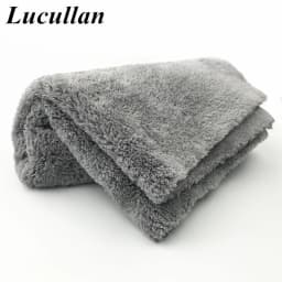 Lucullan 40x40cm 500GSM Super Soft Edgeless Microfiber Towel Car Care Polishing Buffing Finishes Light Gray Rags