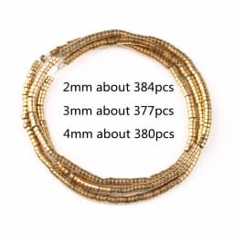 AAA+ Color Retention Gold-Plated Hematite Beads Natural Stone Round Cube Spacer Loose Beads for jewelry Making DIY Bracelet 15''