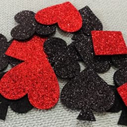 100pcs/200pcs Casino Poker Confetti Glitter Nonwoven Casino Party Table Scatters Playing Card Theme Birthday Party Decorations