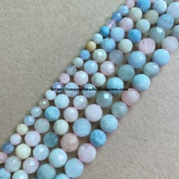 18 Styles Semi-precious Stone Diamond Cuts Faceted AA Quality Purple Amethyst 7" Round Loose Beads 6 8 10 mm