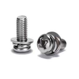 M1.6 M2 M2.5 M3 M4 M5 M6 M8 304 Stainless Steel Cross Round Phillips Pan Head SEM Screw Flat Washer Spring Gasket Assemble Bolt