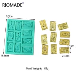Tarot Silicone Fondant Mold Chocolate Dessert Baking Cake Decorating Tools Resin Handmade Epoxy Mould Making Bakeware Kitchen