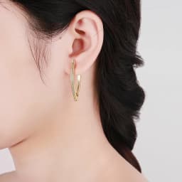 New Fashion Hyperbolic V-Shaped Triangle Drop Earrings For Women Crystal Golden/White Straight Piercing Earring Stud Accessories