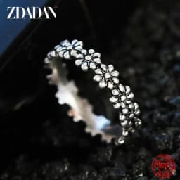 ZDADAN 925 Sterling Silver New Arrival Daisy Ring For Women Fashion Wedding Jewelry
