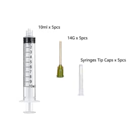 5 Pcs/Set Dispensing Syringe Blunt Needles 5ml Syringes, Needle 14G 15G 18G 20G 21G