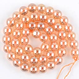 6/8/10mm Natural Stone Beads Champagne Gold Color Cracked Agates Round Spacer Beads For Jewelry Making DIY Bracelets Accessories