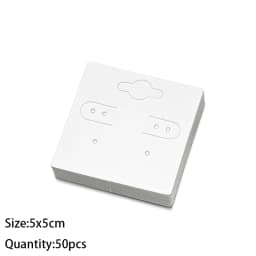 50pcs Paper Jewelry Display Stand Cards Earring Showcase Holder Organizer Packaging Gifts Small Businesses Supplies Material