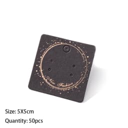 50pcs Paper Jewelry Display Stand Cards Earring Showcase Holder Organizer Packaging Gifts Small Businesses Supplies Material
