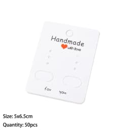50pcs Paper Jewelry Display Stand Cards Earring Showcase Holder Organizer Packaging Gifts Small Businesses Supplies Material