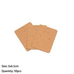 50pcs Paper Jewelry Display Stand Cards Earring Showcase Holder Organizer Packaging Gifts Small Businesses Supplies Material