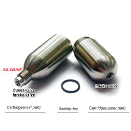 Refill CO2 Cartridge Rechargeable Removable Reusable with Threaded and Unthreaded Strong Sealing Gas Cylinder Capsule 8g 12g 16g
