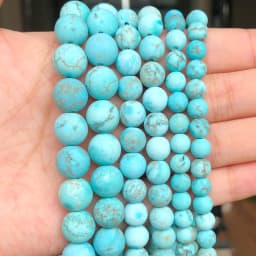 Natural Stone Beads African Turquoise Tiger Eye Jewelry Charm Gemstone Beads for Jewelry Making DIY Bead Bracelet Women 15inch