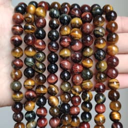 Natural Stone Beads African Turquoise Tiger Eye Jewelry Charm Gemstone Beads for Jewelry Making DIY Bead Bracelet Women 15inch