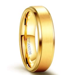 Somen 6mm 8mm Gold Color Pure Titanium Rings For Women Men Brushed Wedding Band Matte Comfort Fit Ring For Couple Size 6-13