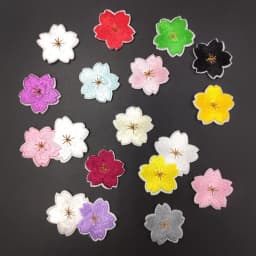 Sakura Patches Embroidery For T-Shirt Iron On Appliques Clothes Jeans Stickers Badges Parche