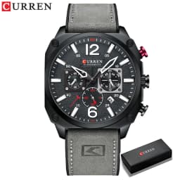 New CURREN Brand Watch Men Leather Sports Watches Men's Army Military Quartz Wristwatch Chronograph Male Clock Relogio Masculino