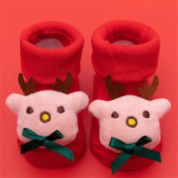 Lawadka 0-3T Winter Thick Infant Socks for Girls Boys Kids Christmas New Year's Socks Anti Slip Cotton Short Socks for Newborns