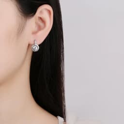 925 Sterling Silver Round Crystal Stud Earrings For Women Girls Wedding Engagement Fashion Jewelry Wholesale