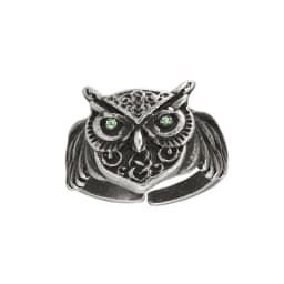 Retro Owl Rings Men Women Popular Simple Design Animal Fairy Tales Ring Silver Color Wedding Banquet Ring Jewelry Gift Resizable