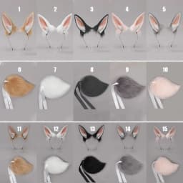 Bunny Ears Realistic Furry Headband Plush Animal Tail Cosplay Props Women Carnival Party Fancy Dress Halloween Costume Accessory