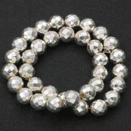 Natural Hematite Silver Plated Beads Round Cube Irregular Spacer Loose Beads For Jewelry Making DIY Bracelets Earrings Finding