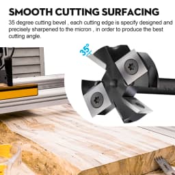 XCAN Milling Cutter 4-Flute Spoilboard Surfacing Router Bits 8 12mm Shank Wood Planer Bit Insert Carbide Slab Flattening Bit
