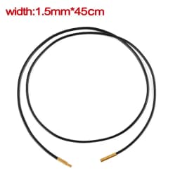 45-60cm Leather Chain Necklace For Women Men Leather Cord Wax Rope Chain Stainless Steel Clasp DIY Necklace Jewelry Accessories