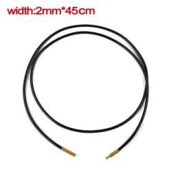 45-60cm Leather Chain Necklace For Women Men Leather Cord Wax Rope Chain Stainless Steel Clasp DIY Necklace Jewelry Accessories