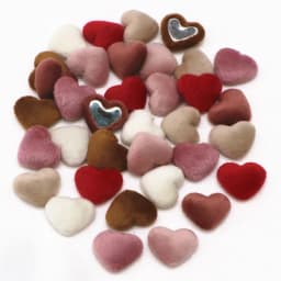17mm 50pcs Flannel Fabric Covered Heart Shape Buttons Flatback Cabochon DIY Home Decoration Scrapbook Craft Accessories